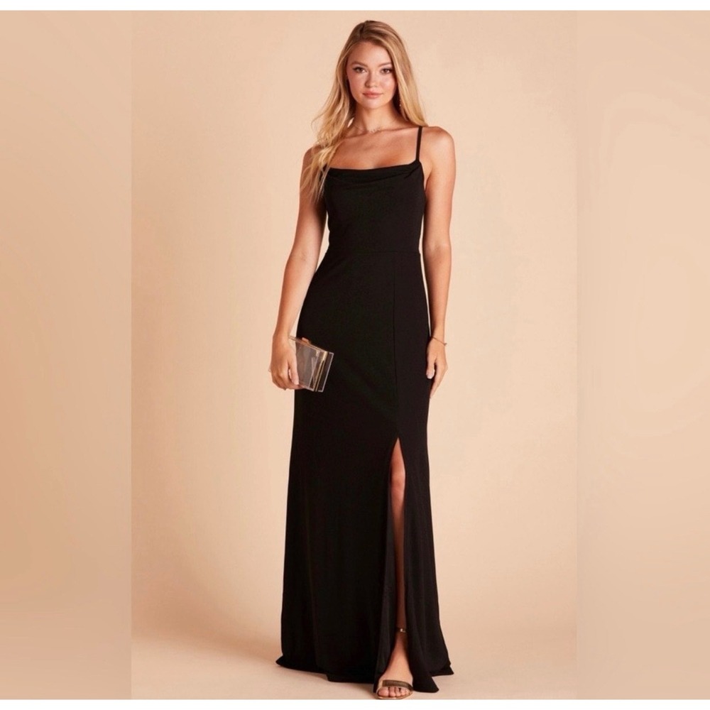 NWT Birdy Grey Ash Cowl Neck Maxi Dress Black XL Formal Bridesmaid Gown